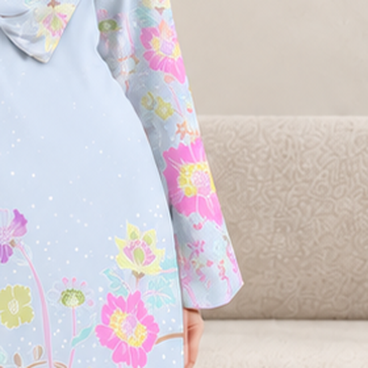 AMAYA POWDER BLUE (FREE SHAWL)