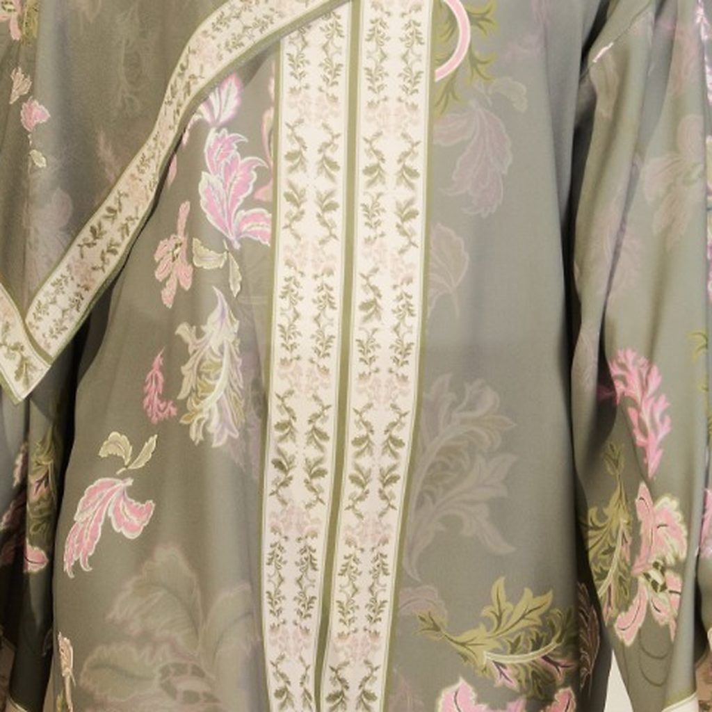 AULIA KAFTAN IN BASIL (FREE SHAWL)
