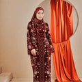 KAYLA KAFTAN IN BURGUNDY (FREE SHAWL)