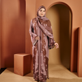 TAALIA KAFTAN IN DARK CHOCO (FREE SHAWL)