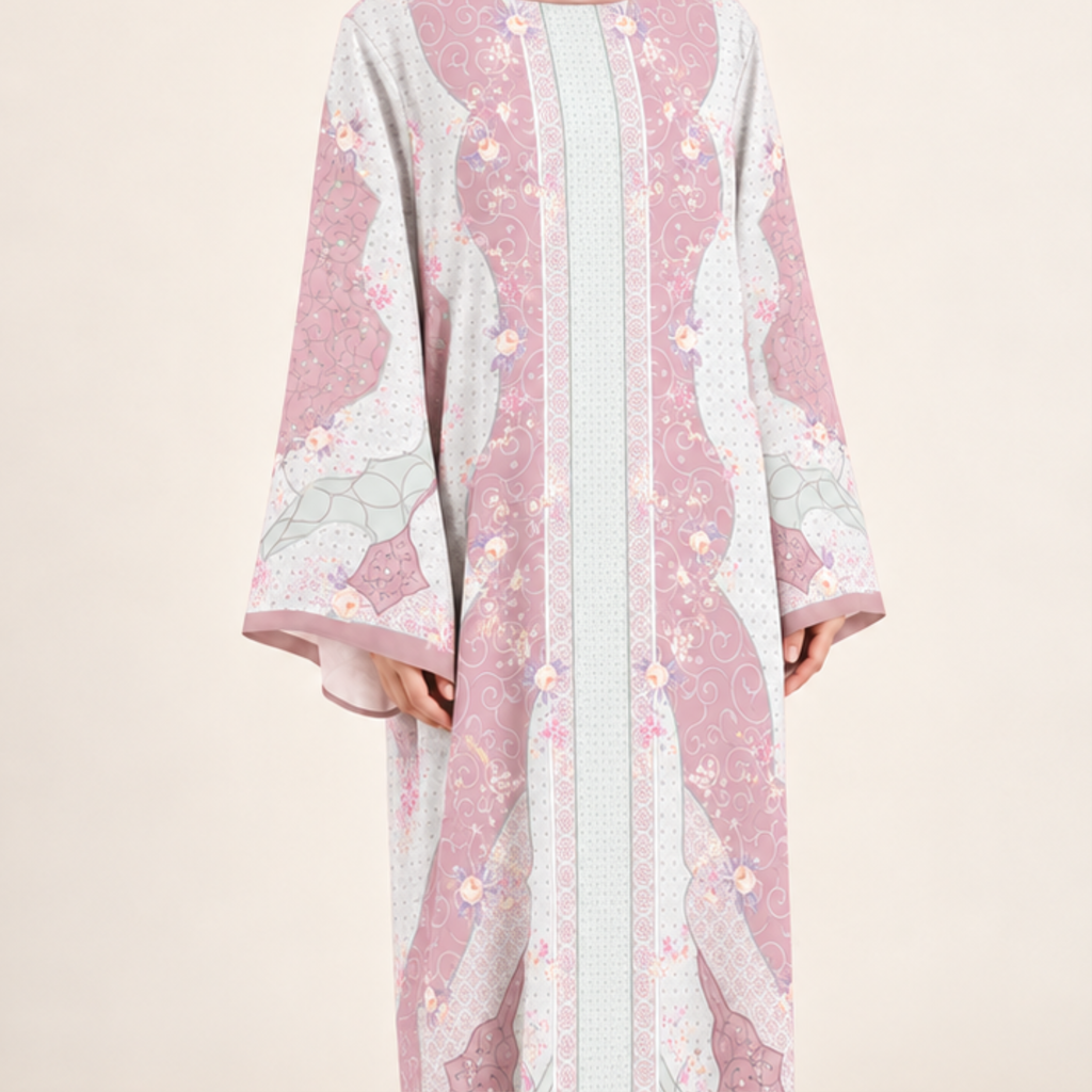 TAALIA KAFTAN IN PINK (FREE SHAWL)
