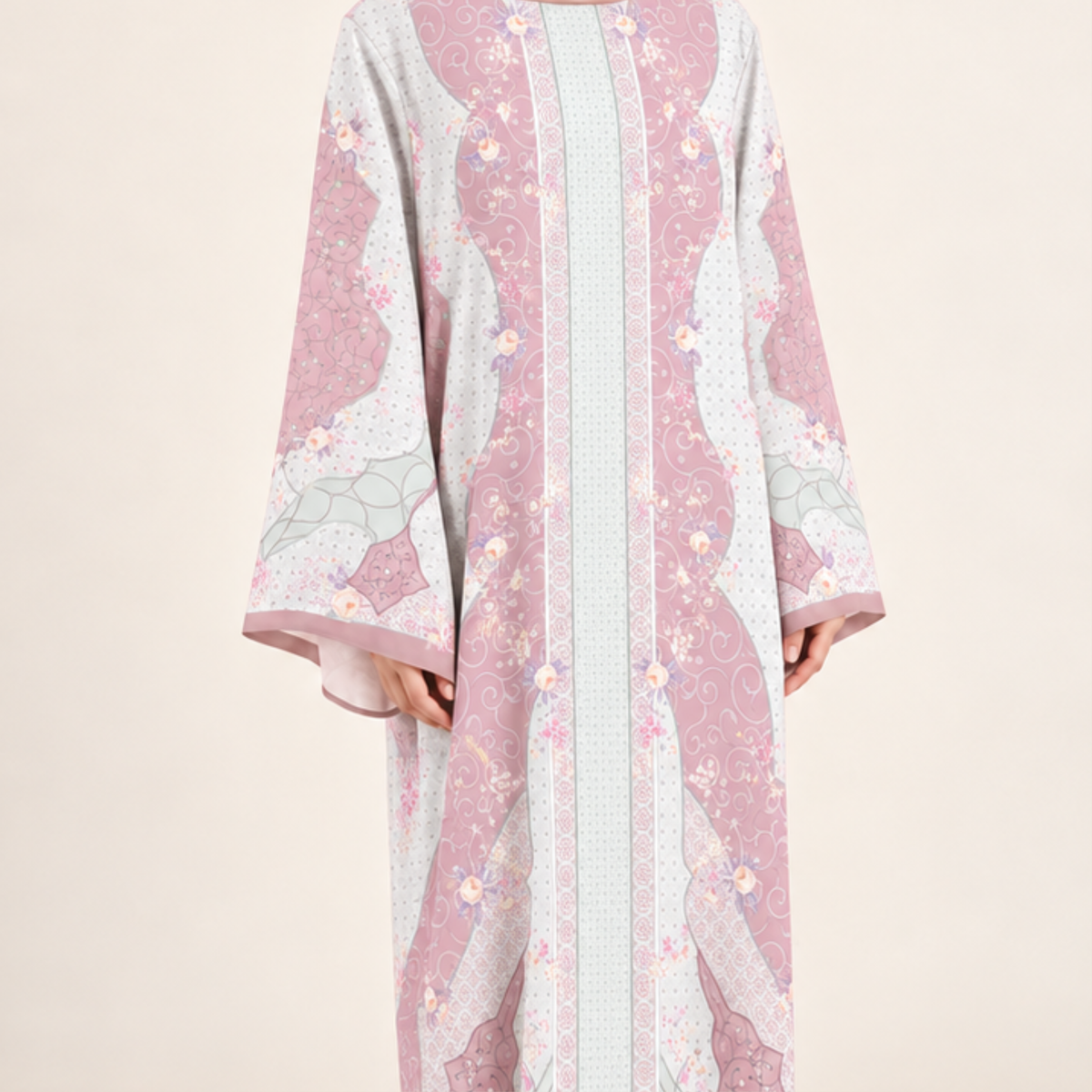 TAALIA KAFTAN IN PINK (FREE SHAWL)