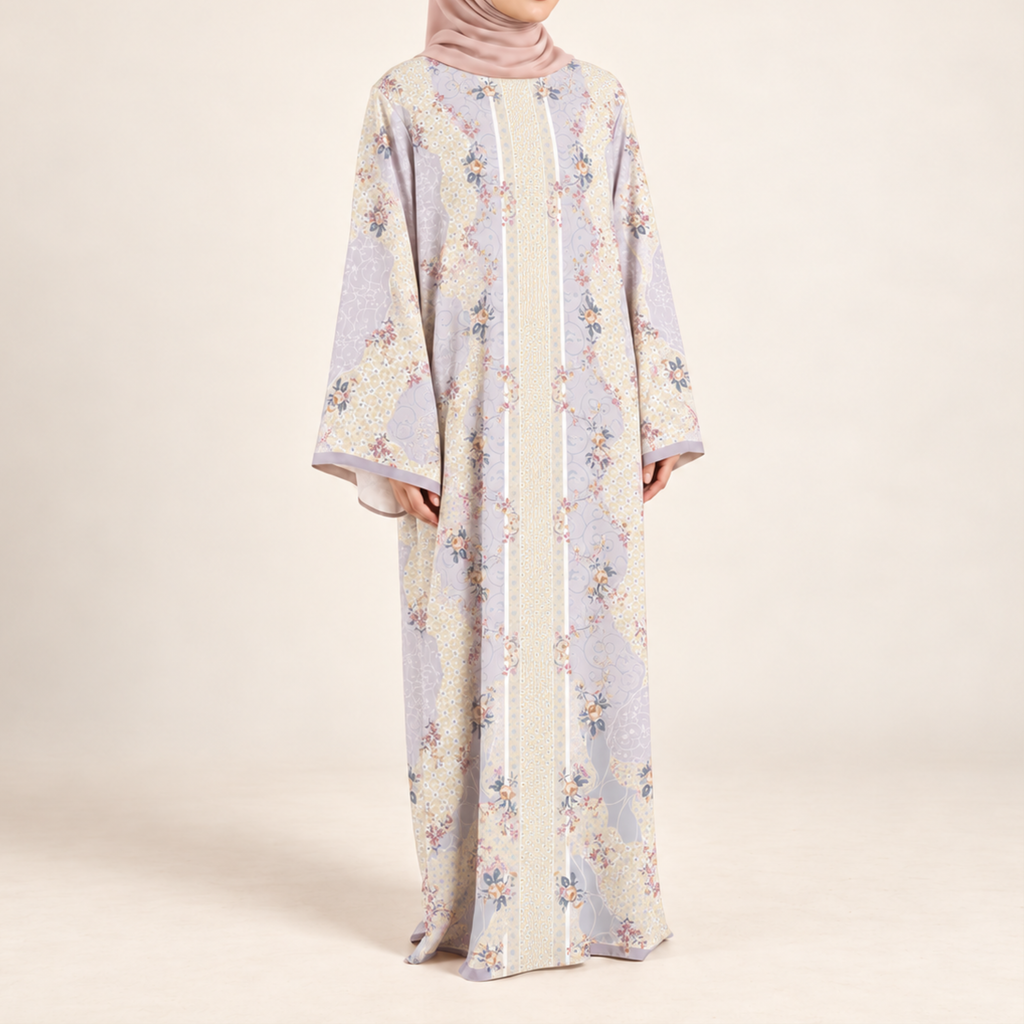 TAALIA KAFTAN IN WISTERIA (FREE SHAWL)