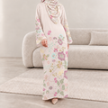 AMAYA KAFTAN IN BEIGE (FREE SHAWL)