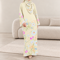 AMAYA KAFTAN IN YELLOW (FREE SHAWL)