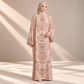 JULIETTE KAFTAN IN CREAM SAGE (FREE SHAWL)