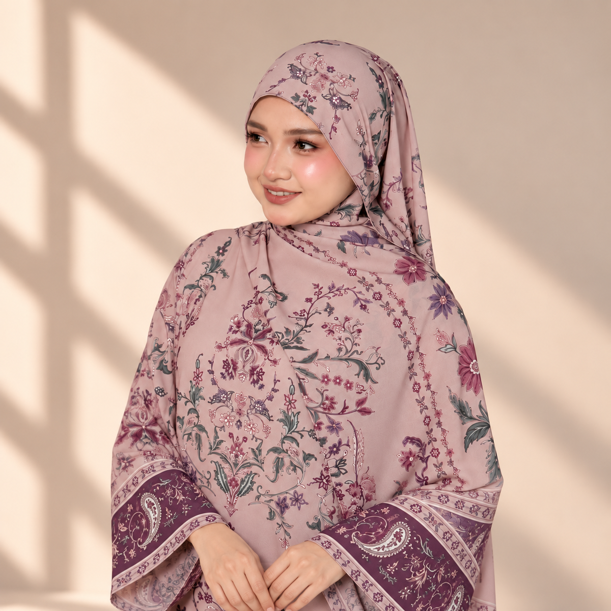 JULIETTE KAFTAN IN MAUVE (FREE SHAWL)