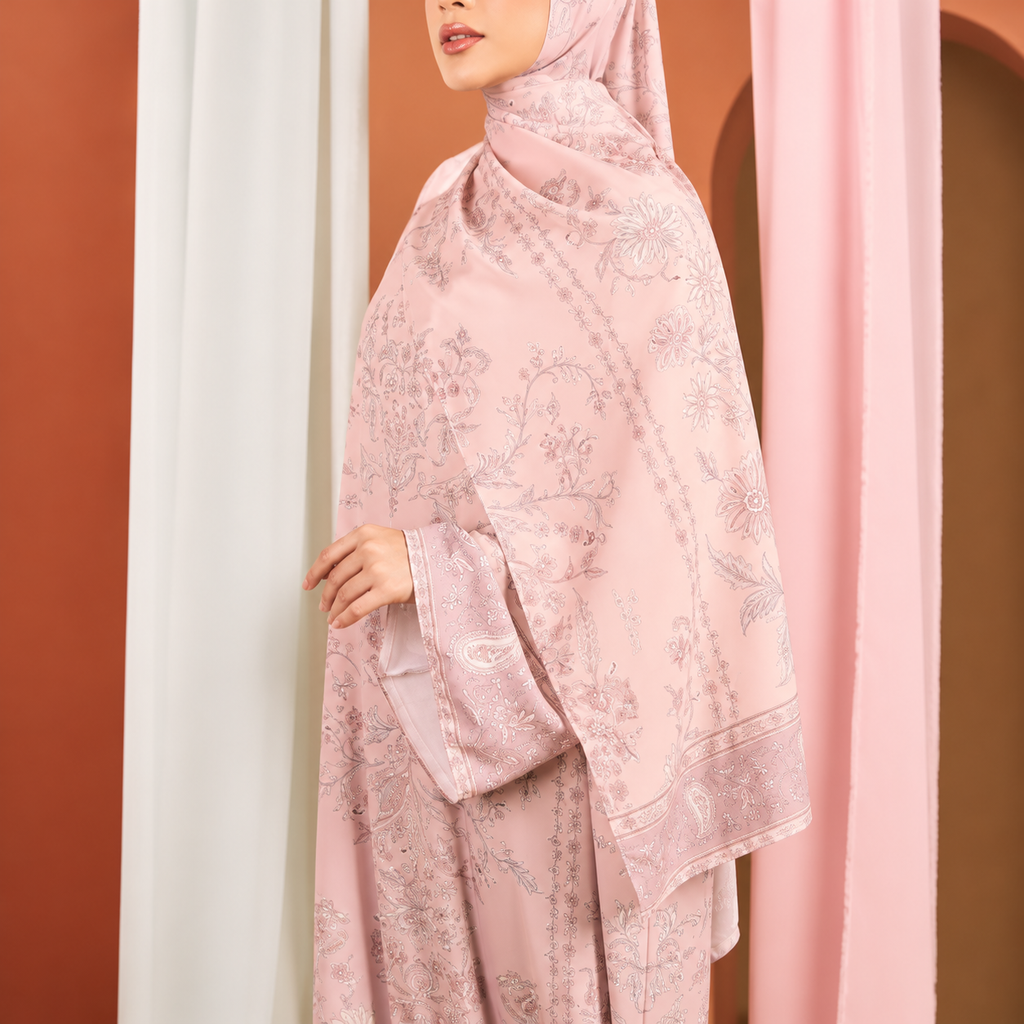 Juliette Ombré Kaftan - Blush Willow (FREE SHAWL)