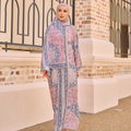 RAYANA KAFTAN IN BLUSH NAVY (FREE SHAWL)