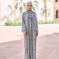 RAYANA KAFTAN IN DENIM (FREE SHAWL)