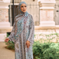 RAYANA KAFTAN IN JADE (FREE SHAWL)