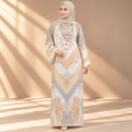 PUSPA KAFTAN IN LIGHT MUSTARD (FREE SHAWL)