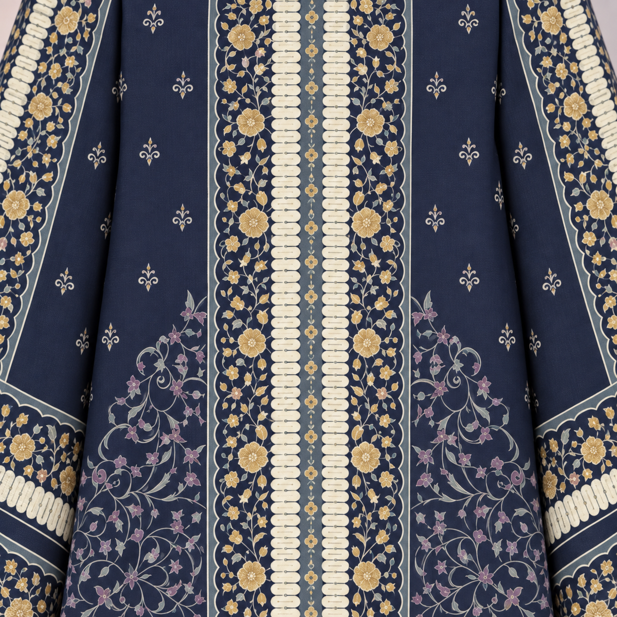 YUSRA KAFTAN IN MIDNIGHT BLUE (FREE SHAWL)