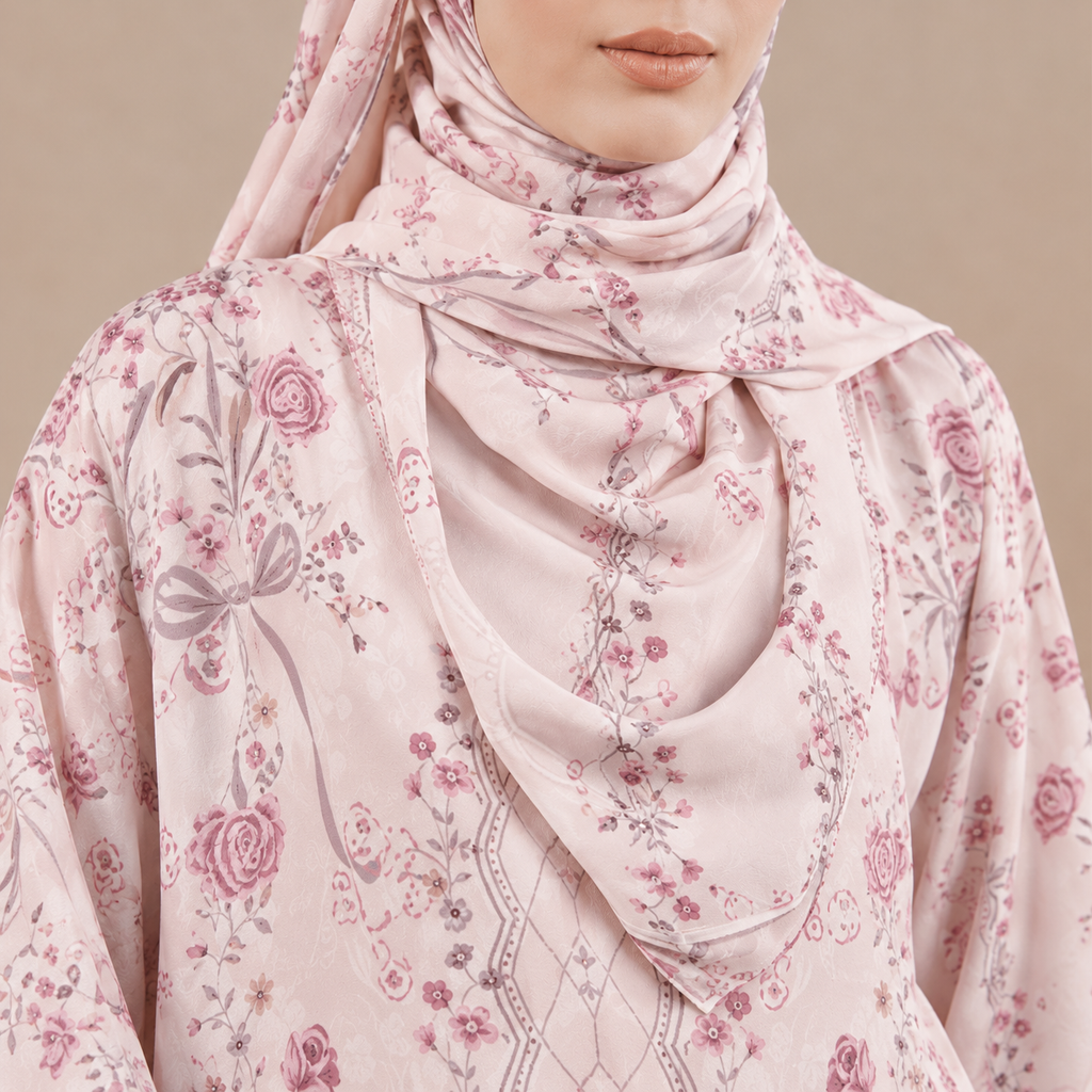 KAYLA KAFTAN IN PINK (FREE SHAWL)