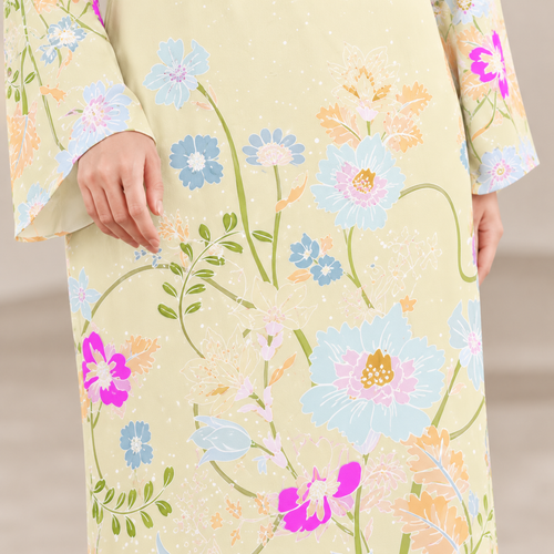 AMAYA KAFTAN IN YELLOW (FREE SHAWL)