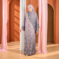 Juliette Ombré Kaftan – Dusty Blue (FREE SHAWL)