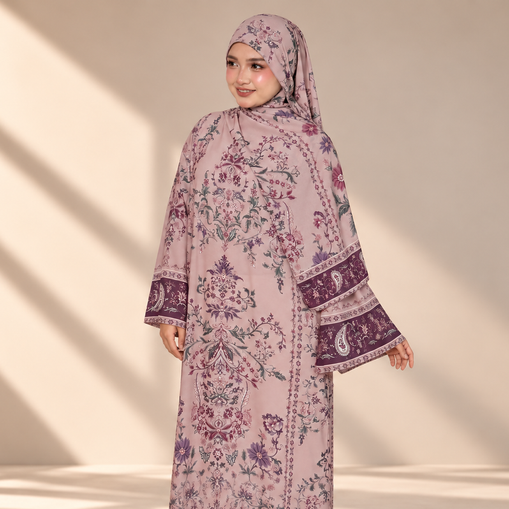 JULIETTE KAFTAN IN MAUVE (FREE SHAWL)