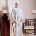 AULIA KAFTAN IN ICE BLUE (FREE SHAWL)