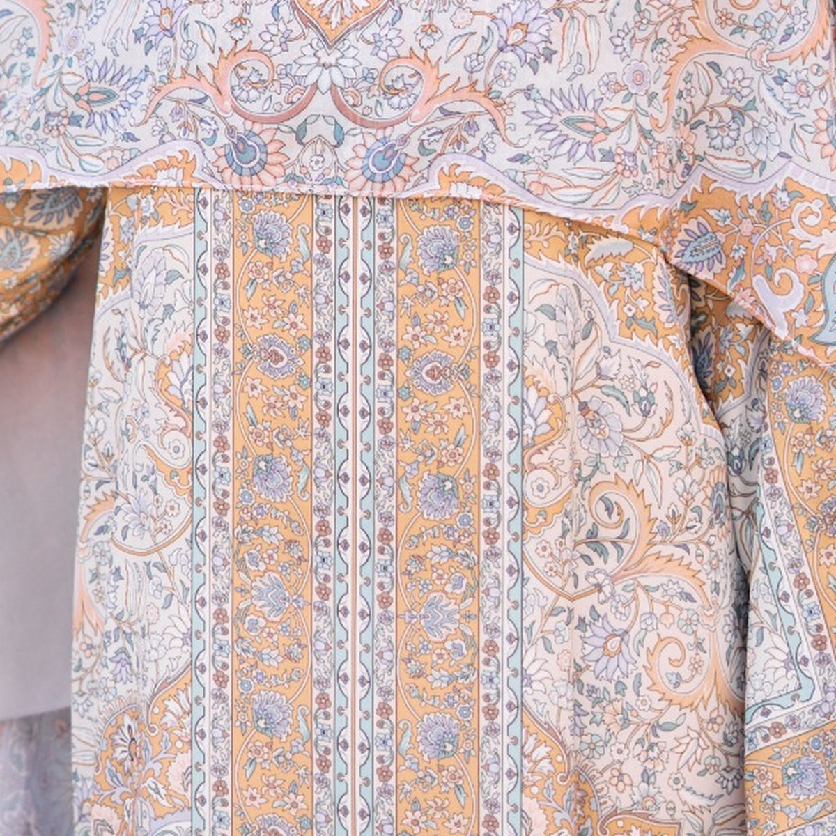 RAYANA KAFTAN IN BUTTERMILK (FREE SHAWL)