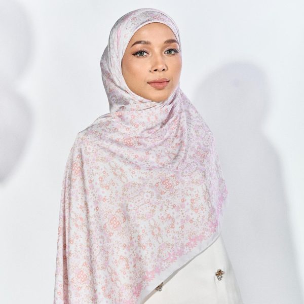 Lavender in Seri Satin Shawl