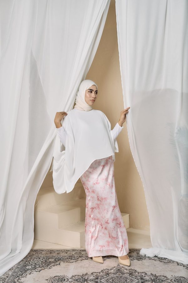 Maxi Satin Skirt in Diana Rose